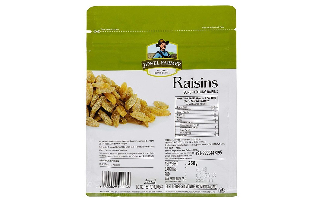 Jewel Farmer Raisins    Pack  250 grams